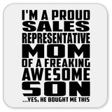 Proud Sales Representative Mom Of Awesome Son - Drink Coaster