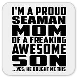 Proud Seaman Mom Of Awesome Son - Drink Coaster