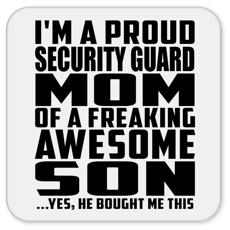 Proud Security Guard Mom Of Awesome Son - Drink Coaster