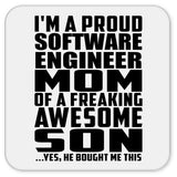 Proud Software Engineer Mom Of Awesome Son - Drink Coaster