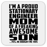 Proud Stationary Engineer Mom Of Awesome Son - Drink Coaster