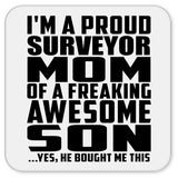 Proud Surveyor Mom Of Awesome Son - Drink Coaster