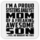 Proud Systems Analyst Mom Of Awesome Son - Drink Coaster