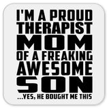 Proud Therapist Mom Of Awesome Son - Drink Coaster