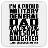Proud Military General Dad Of Awesome Daughter - Drink Coaster