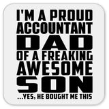 Proud Accountant Dad Of Awesome Son - Drink Coaster