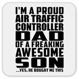 Proud Air Traffic Controller Dad Of Awesome Son - Drink Coaster