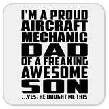Proud Aircraft Mechanic Dad Of Awesome Son - Drink Coaster
