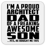 Proud Architect Dad Of Awesome Son - Drink Coaster