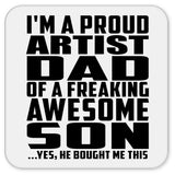 Proud Artist Dad Of Awesome Son - Drink Coaster