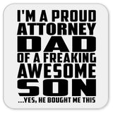 Proud Attorney Dad Of Awesome Son - Drink Coaster