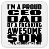 Proud CEO Dad Of Awesome Son - Drink Coaster