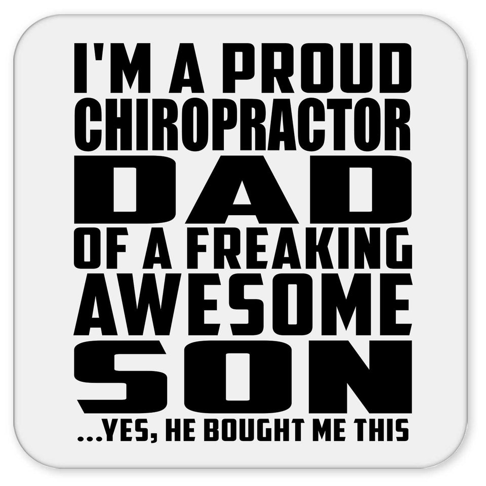 Proud Chiropractor Dad Of Awesome Son - Drink Coaster