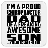 Proud Chiropractor Dad Of Awesome Son - Drink Coaster