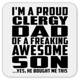 Proud Clergy Dad Of Awesome Son - Drink Coaster