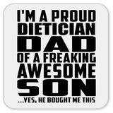 Proud Dietician Dad Of Awesome Son - Drink Coaster