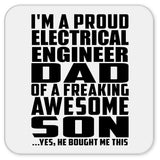 Proud Electrical Engineer Dad Of Awesome Son - Drink Coaster