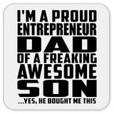 Proud Entrepreneur Dad Of Awesome Son - Drink Coaster