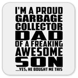 Proud Garbage Collector Dad Of Awesome Son - Drink Coaster