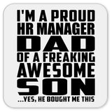 Proud HR Manager Dad Of Awesome Son - Drink Coaster