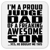 Proud Judge Dad Of Awesome Son - Drink Coaster