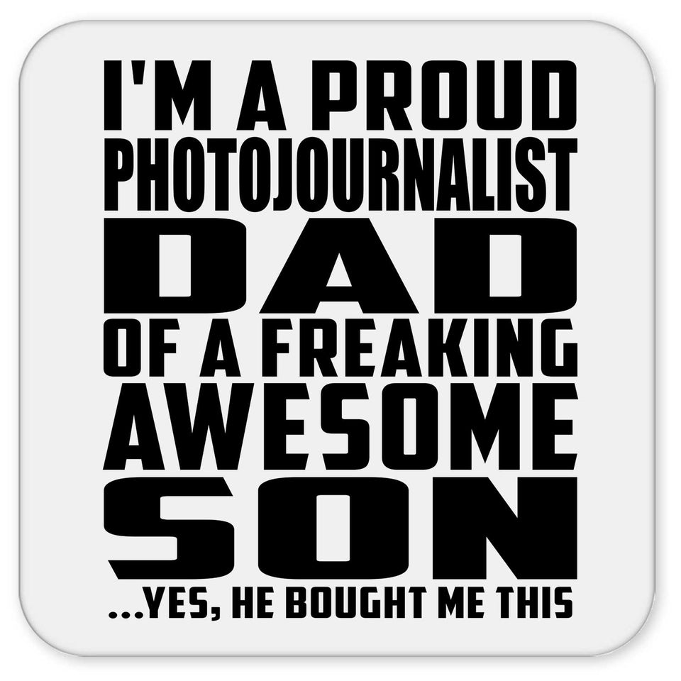 Proud Photojournalist Dad Of Awesome Son - Drink Coaster