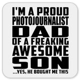 Proud Photojournalist Dad Of Awesome Son - Drink Coaster