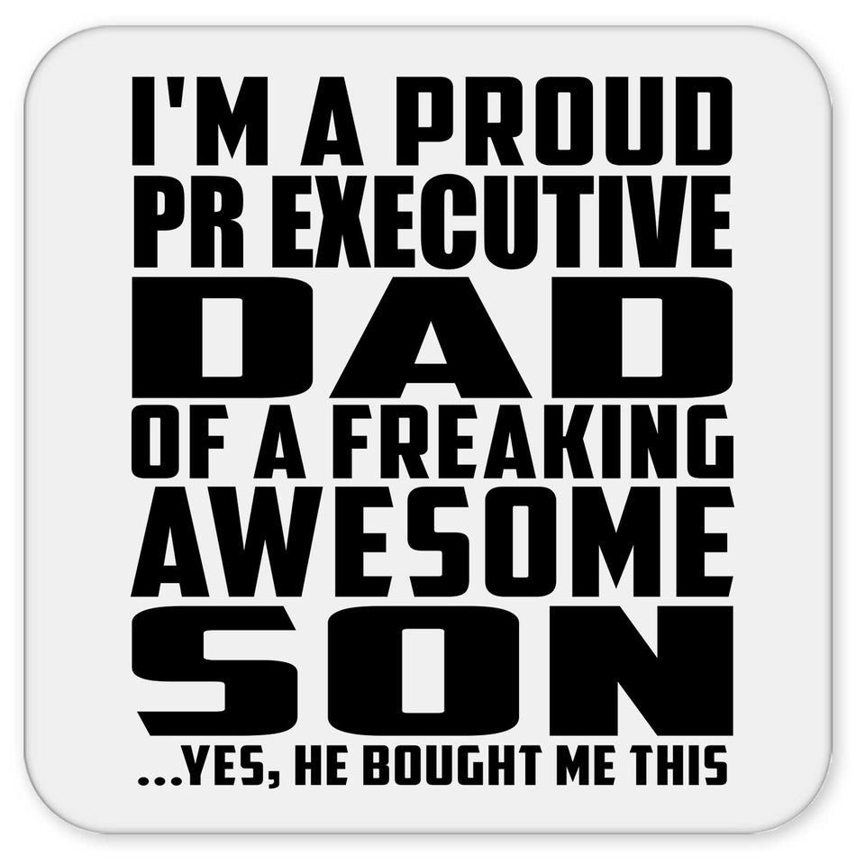 Proud Pr Executive Dad Of Awesome Son - Drink Coaster