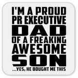 Proud Pr Executive Dad Of Awesome Son - Drink Coaster