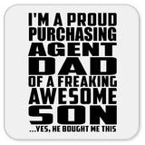 Proud Purchasing Agent Dad Of Awesome Son - Drink Coaster