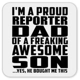 Proud Reporter Dad Of Awesome Son - Drink Coaster