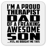 Proud Therapist Dad Of Awesome Son - Drink Coaster