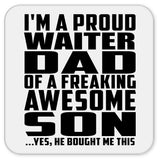 Proud Waiter Dad Of Awesome Son - Drink Coaster