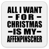 All I Want For Christmas Is My Affenpinscher - Drink Coaster