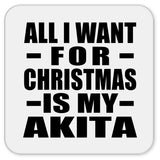 All I Want For Christmas Is My Akita - Drink Coaster