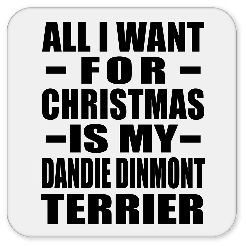 All I Want For Christmas Is My Dandie Dinmont Terrier - Drink Coaster