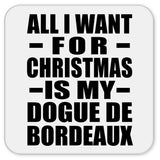 All I Want For Christmas Is My Dogue De Bordeaux - Drink Coaster