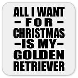 All I Want For Christmas Is My Golden Retriever - Drink Coaster