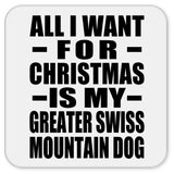 All I Want For Christmas Is My Greater Swiss Mountain Dog - Drink Coaster