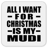 All I Want For Christmas Is My Mudi - Drink Coaster