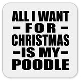 All I Want For Christmas Is My Poodle - Drink Coaster