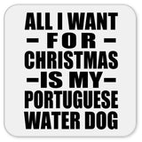All I Want For Christmas Is My Portuguese Water Dog - Drink Coaster