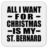 All I Want For Christmas Is My St. Bernard - Drink Coaster
