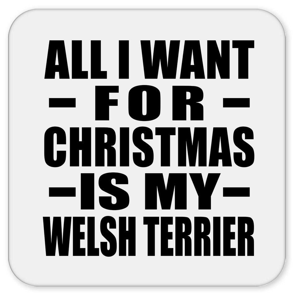 All I Want For Christmas Is My Welsh Terrier - Drink Coaster