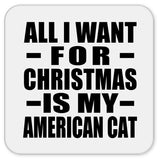 All I Want For Christmas Is My American Cat - Drink Coaster