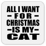 All I Want For Christmas Is My Cat - Drink Coaster