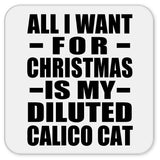 All I Want For Christmas Is My Diluted Calico Cat - Drink Coaster