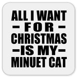 All I Want For Christmas Is My Minuet Cat - Drink Coaster