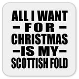 All I Want For Christmas Is My Scottish Fold - Drink Coaster