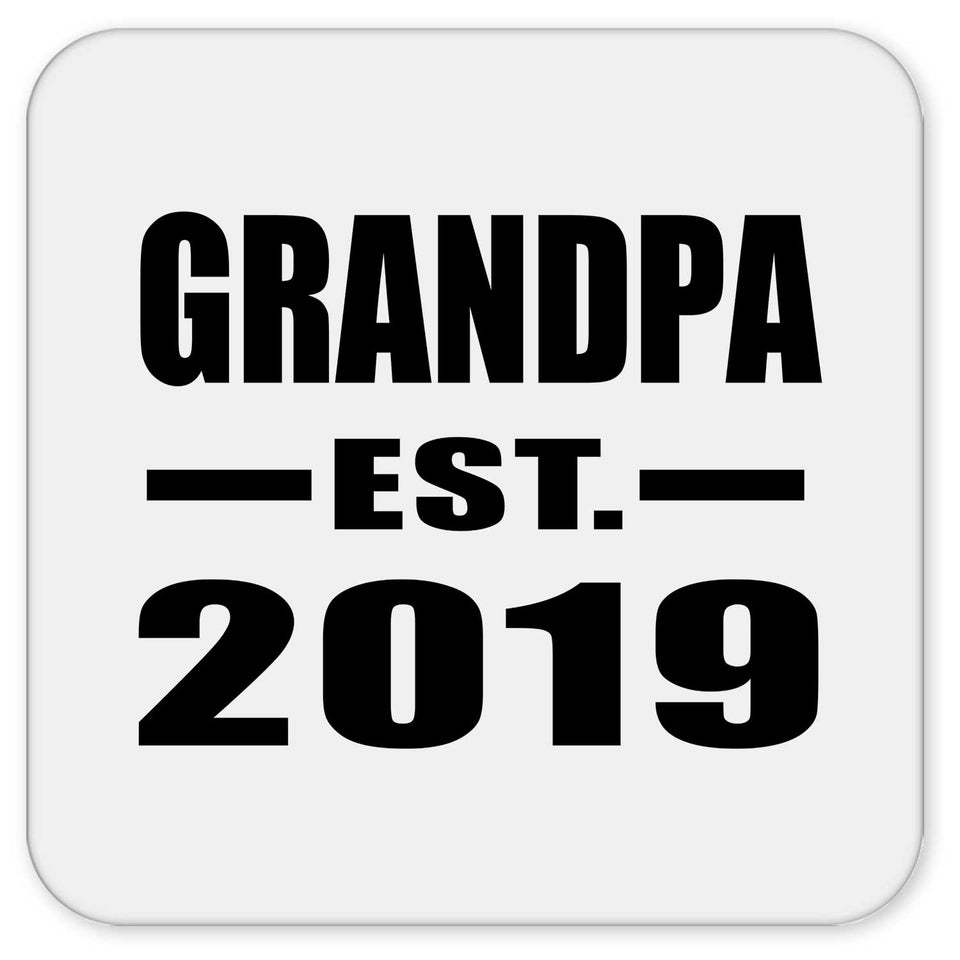 Grandpa Established EST. 2019 - Drink Coaster